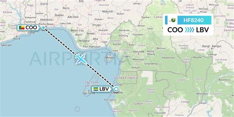 HF820 Flight Status Air Cote d'Ivoire: Abidjan to Libreville (VRE820).